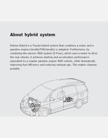 toyota estima hybrid 2013- 2014 owners manual in english